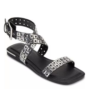 Black Studded Sandals